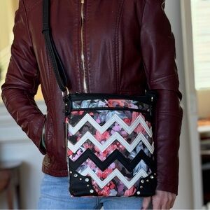 Cowgirl Trendy: Floral & Chevron Statement Bag- NWT’s